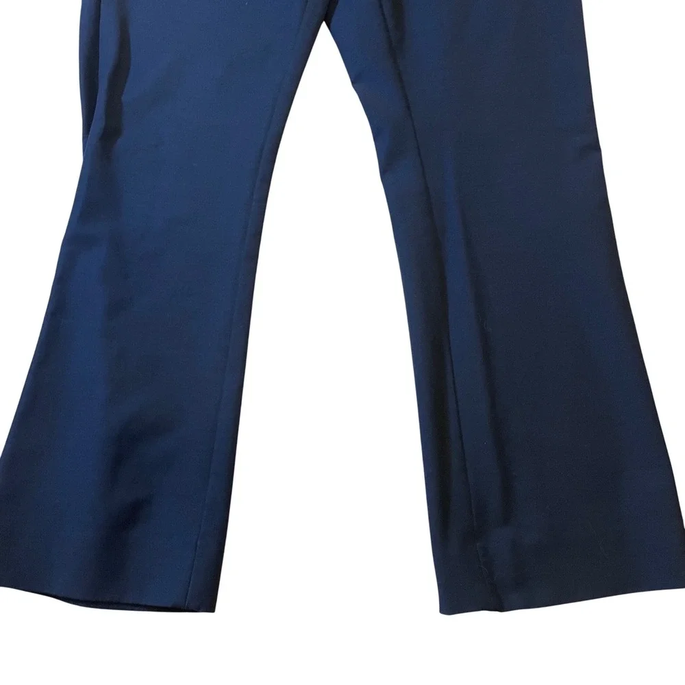 White‎ House Black Market Flare Crop Pants  Women's Size 2 Sailor Button Accents - Picture 4 of 12